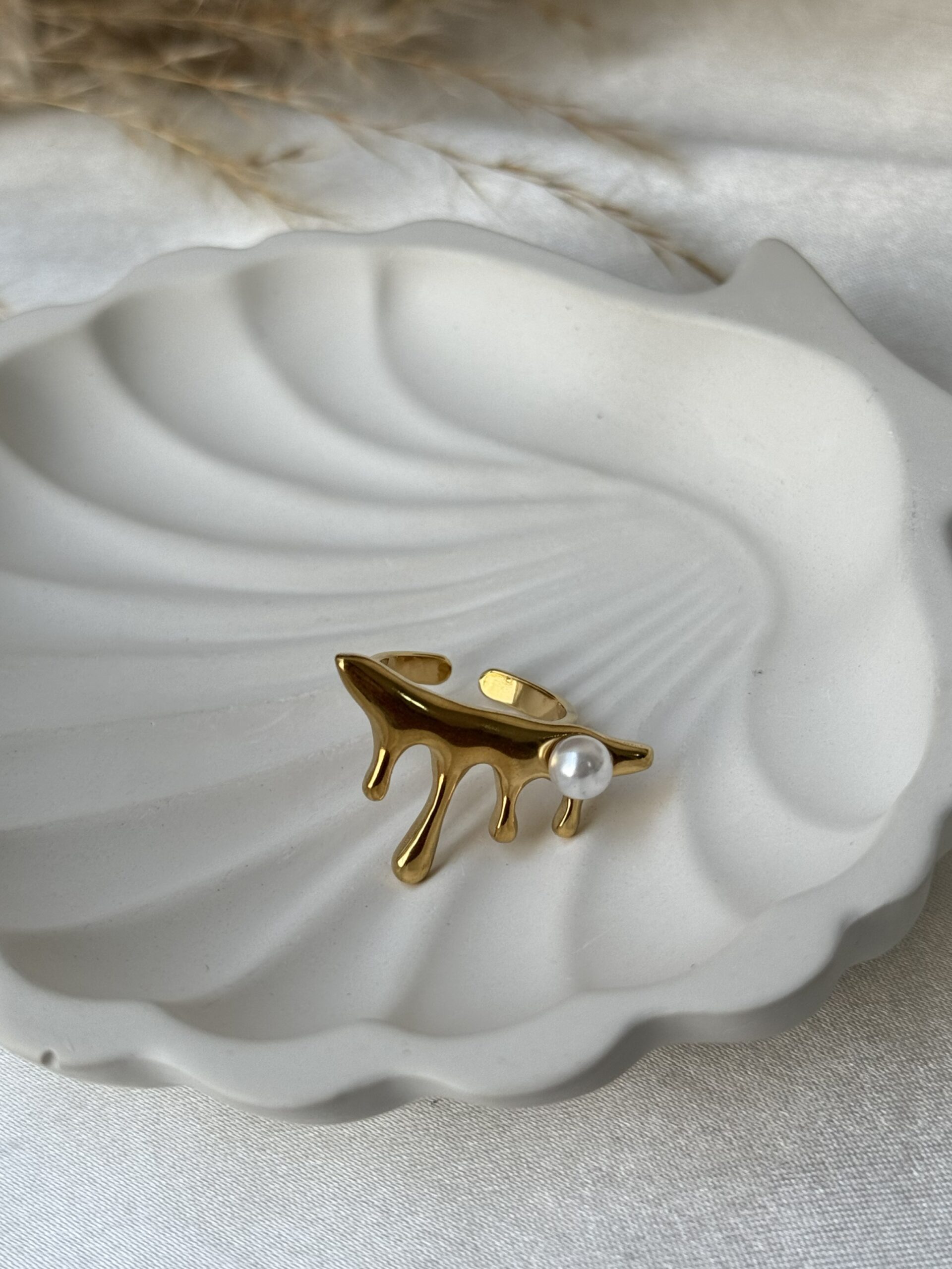 Melted Pearl Ring