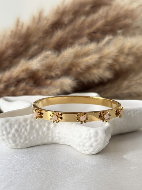 Blush Petal Lock Bangle
