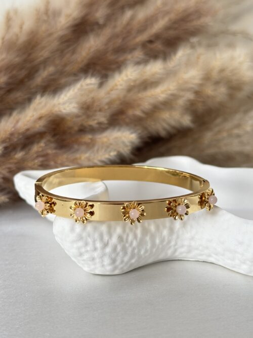 Blush Petal Lock Bangle