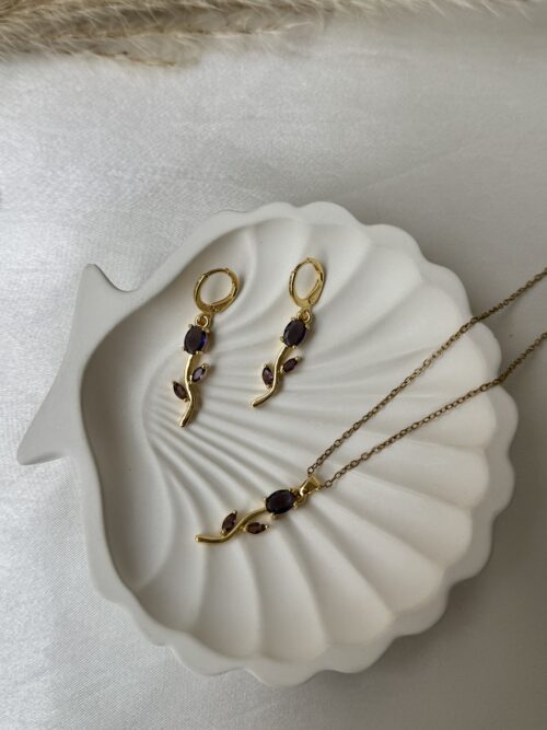 Twilight Tulip Necklace Jewellery Set