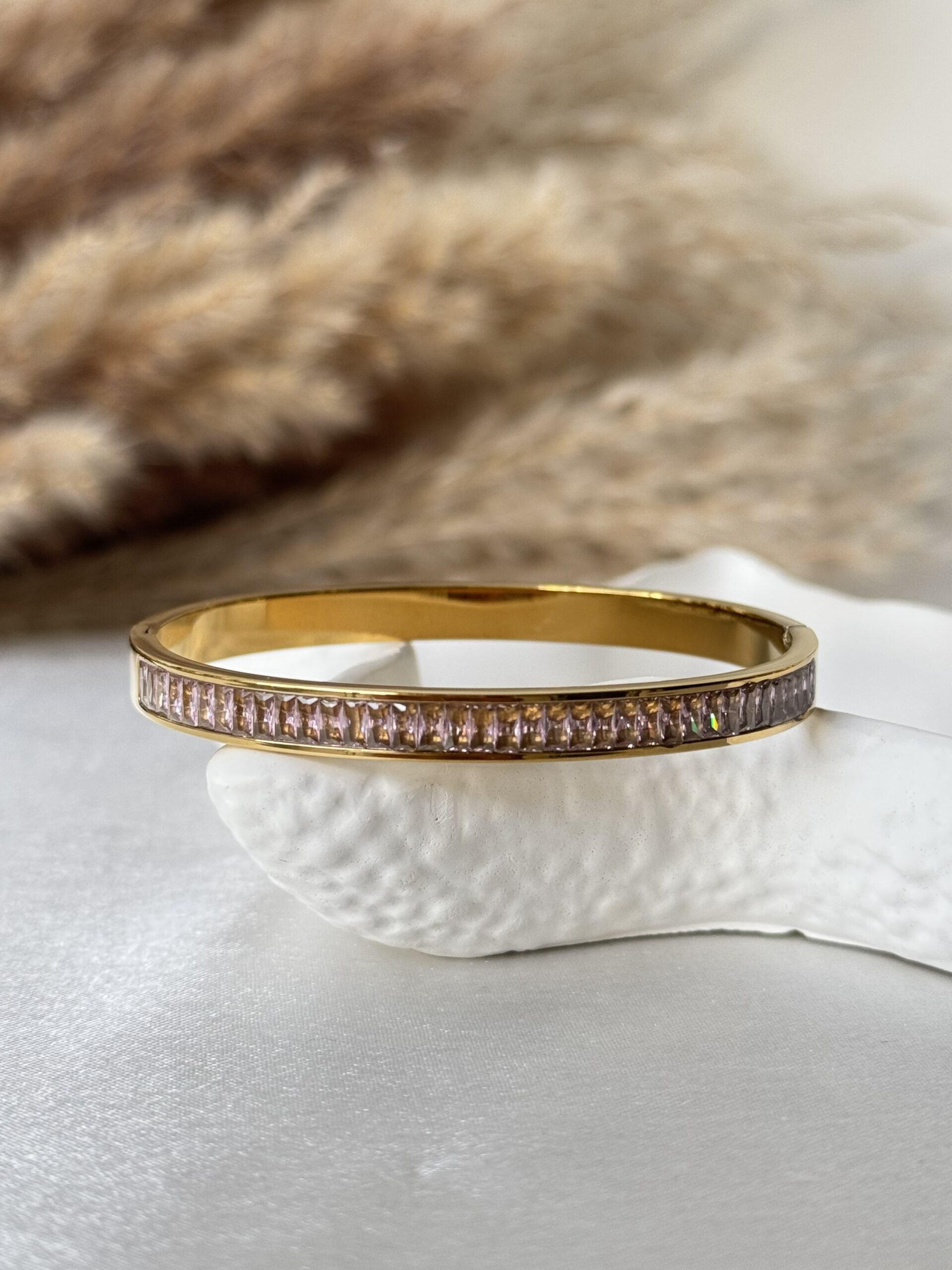 Lilac Ice Lock Bangle