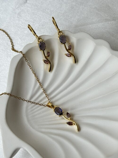 Twilight Tulip Necklace Jewellery Set