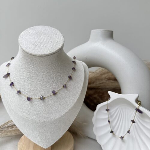 Lavender Mist Necklace & Bracelet Set