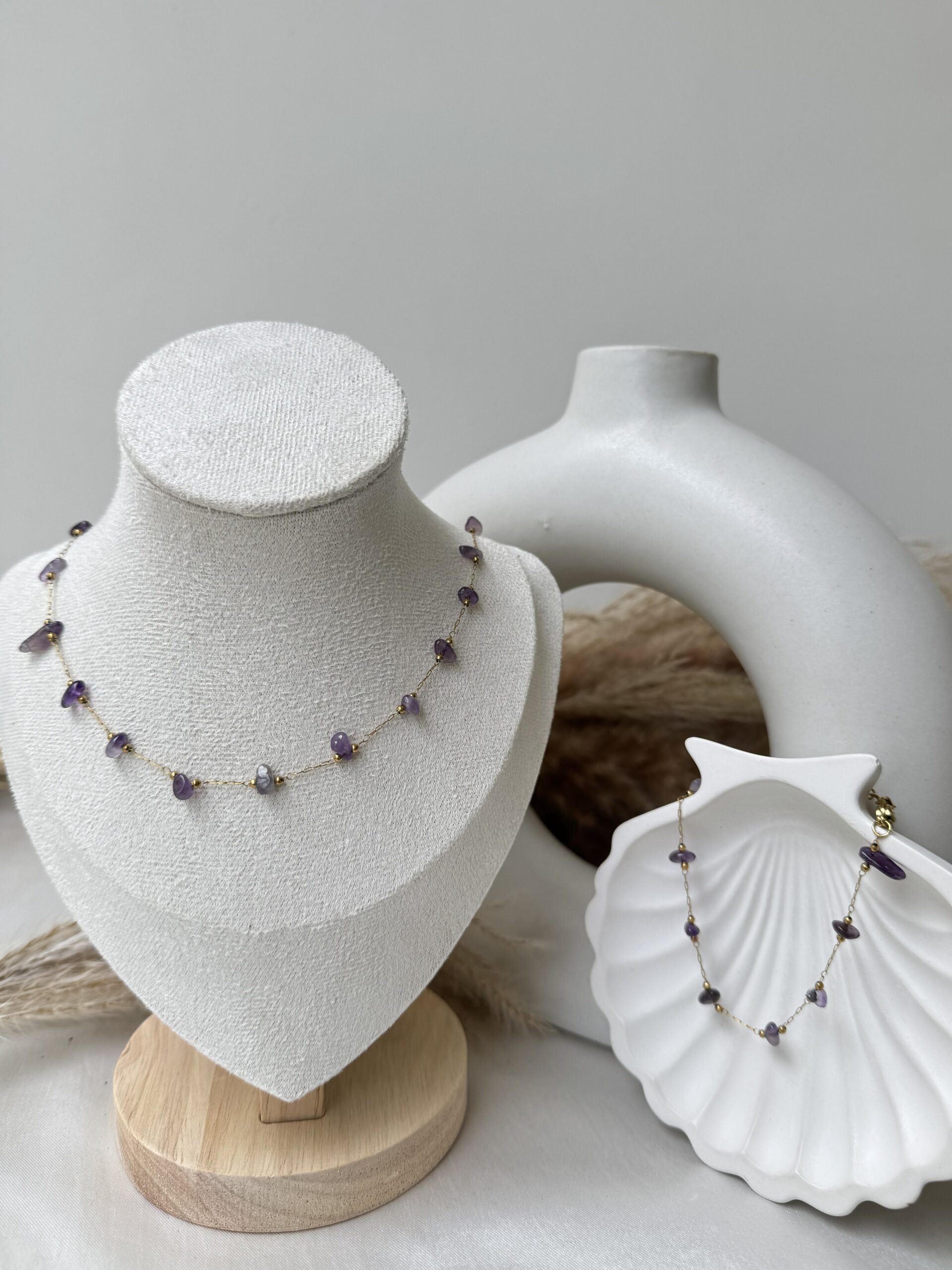Lavender Mist Necklace & Bracelet Set