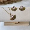 Roselle Fan Necklace Jewellery Set