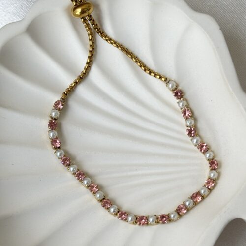 Blush Pearl Slider Bracelet