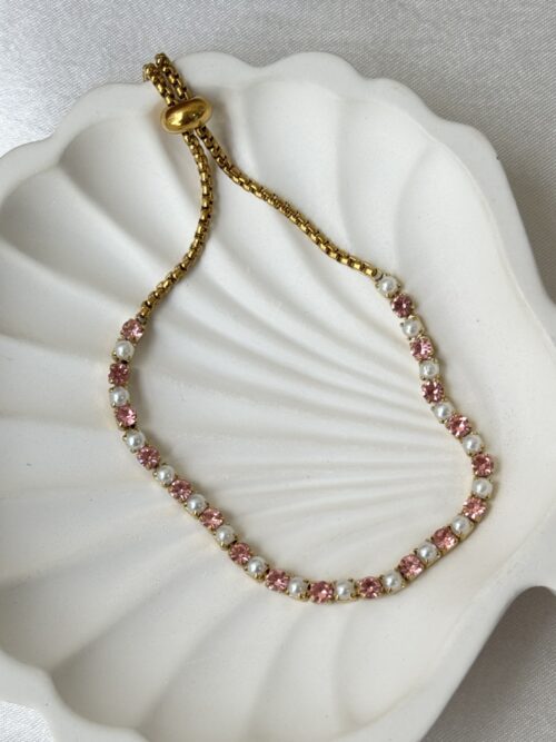 Blush Pearl Slider Bracelet