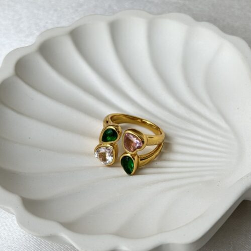 Emerald Blush Bloom Ring