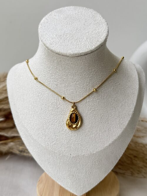 Gold Teardrop Necklace