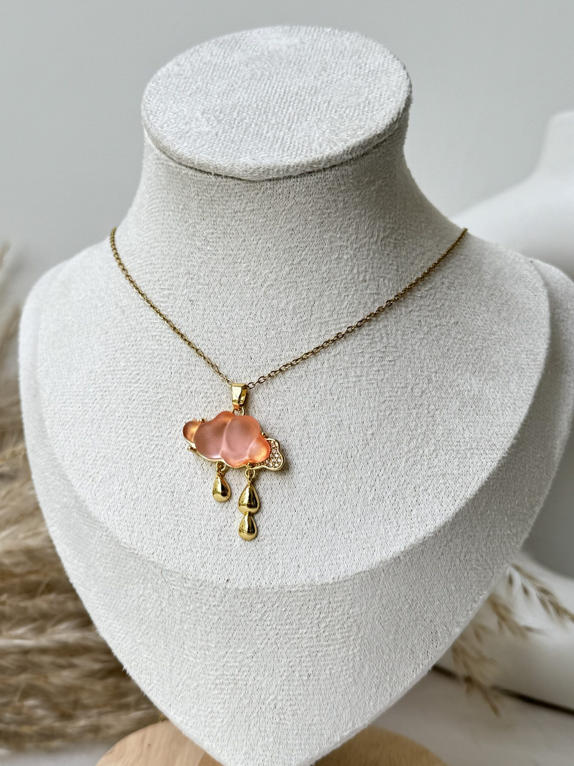 Pink Blush Cloud Necklace