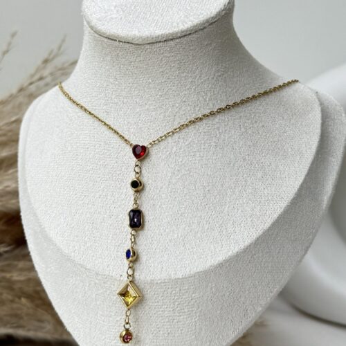 Rainbow Drop Necklace