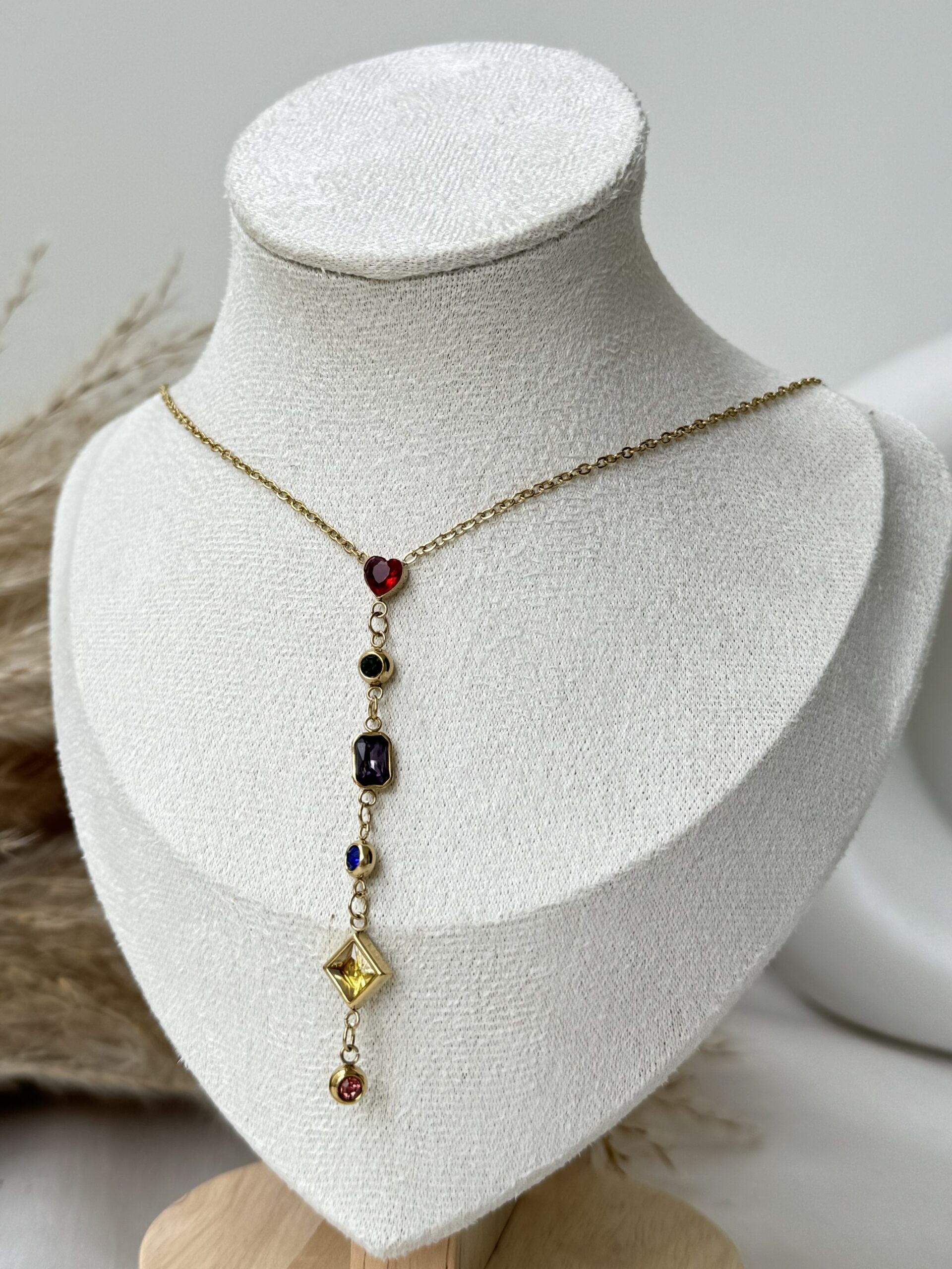 Rainbow Drop Necklace