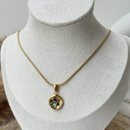 Round Gemstone Necklace