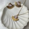 Roselle Fan Necklace Jewellery Set