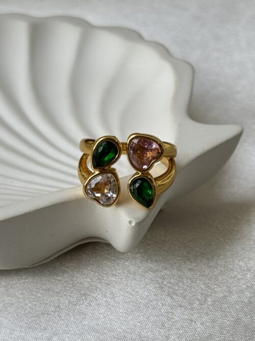 Emerald Blush Bloom Ring