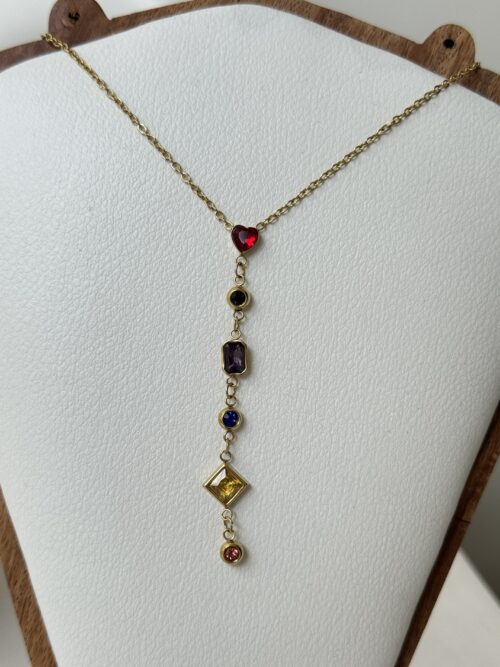 Rainbow Drop Necklace